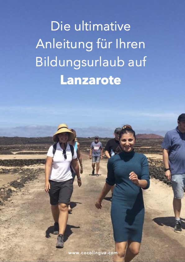 Flyer Bildungsurlaub vor Ort in Lanzarote und Bildungsurlaub online
