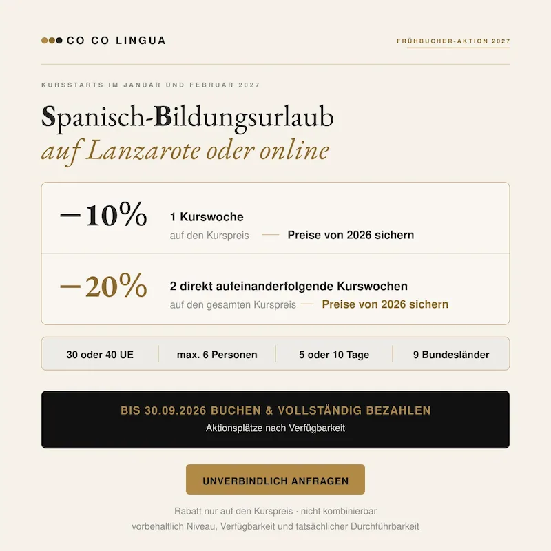 Spaniisch Bildungsurlaub