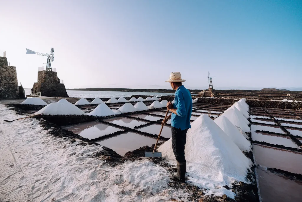 Salinas de Janubio salt pans in Lanzarote